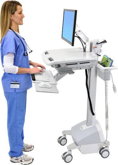Image du produit Ergotron EMR Cart with LCD Arm, LiFe Powered - Chariot pour écran LCD / équipement PC - Ku