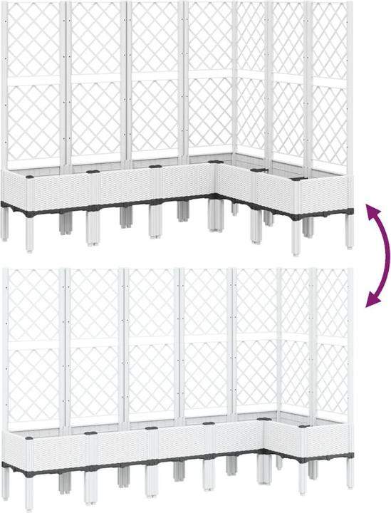 Produktbild VidaXL Pflanzkübel mit Rankgitter PP