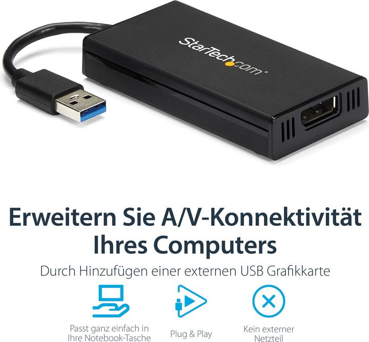 Produktbild StarTech USB A – Displayport (USB-A, 9 cm)