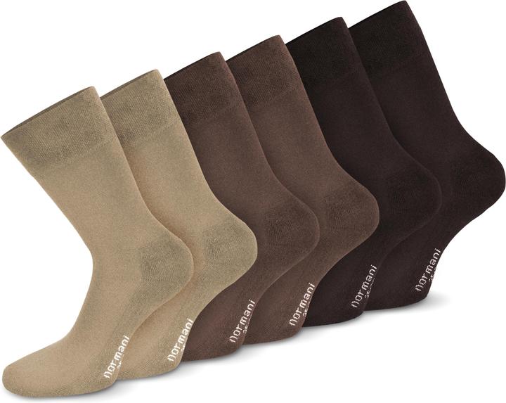 Normani 6 Paar Komfortsocken mit Softrand und Frotteesohle