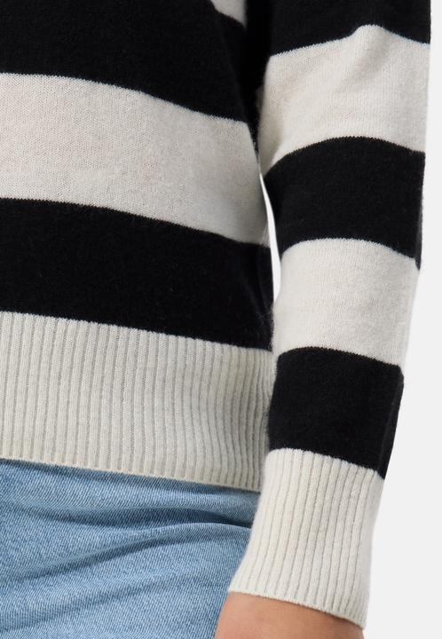 Image du produit Cash-Mere Kaschmir Pullover mit Polokragen gestreift (M)