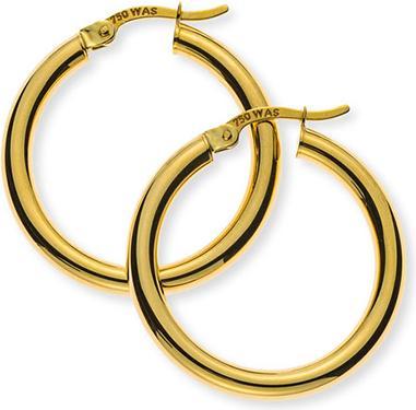 Natsumi Schmuck Creolen Gelbgold 18K/750 Ø 26mm Rund (750/18 K Gelbgold)