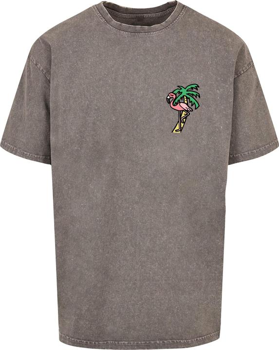 Mister Tee Flamingo Acid Washed Heavy Oversize Tee - 125125