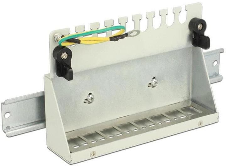 Produktbild Delock 8-Port Desktop Patchpanel, Hutschienenkit