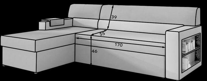 Actual product image ELTAP Rico (3-seater, Sofa bed, Corner sofa)