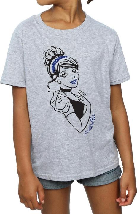 Immagine prodotto Disney Princess Cinderella Glitter Maglietta Ragazze (128)