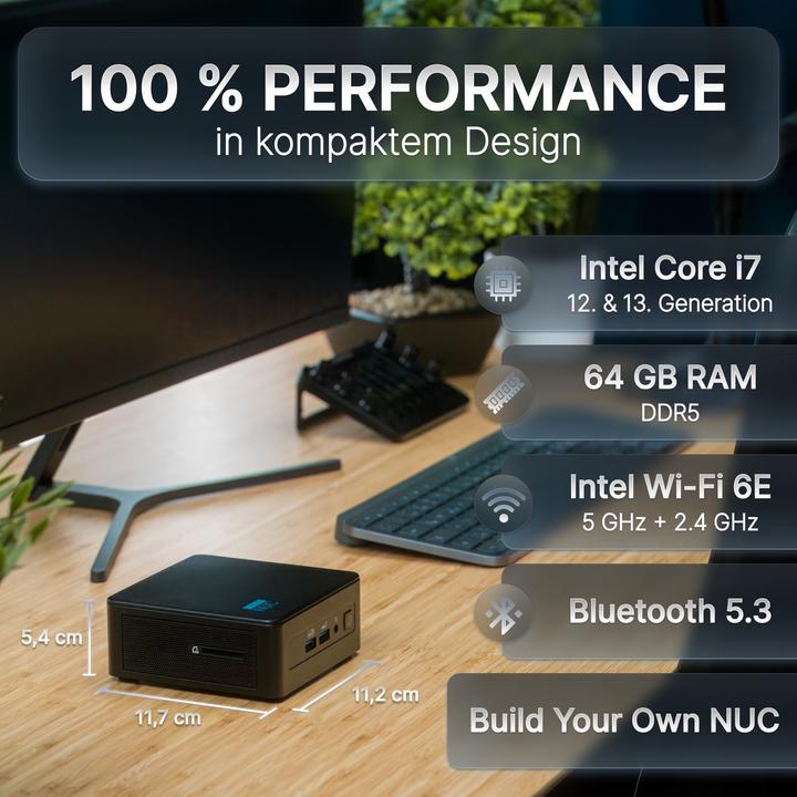 Actual product image Concept International NUC13I7UP-NO-0/0W6E (Intel Core i7-1355U)
