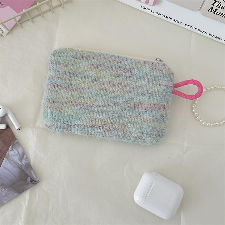 Only-Bags.Store Mode Plüsch Liebe Mund rot Umschlag Kosmetiktasche, Schlüssel Münze Geldbörse mit ID-Halter (1 l)