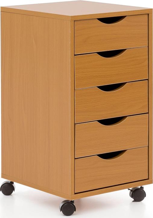 Actual product image FineBuy Roll container wood veneered beech