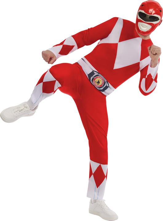 Actual product image Power Rangers Unisex Adult Red Power Ranger Costume (L)