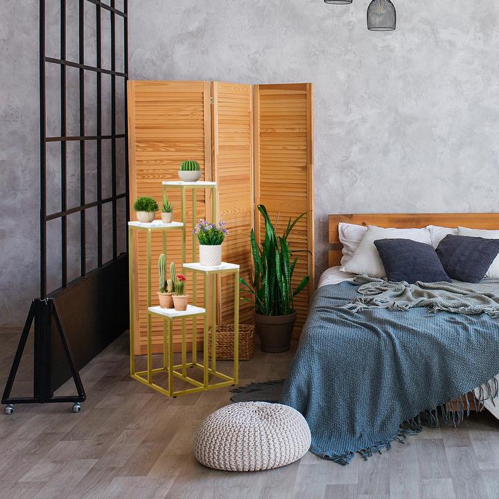 Produktbild Relaxdays Pflanzenständer mit 4 Ablagen