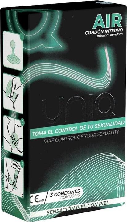 Productafbeelding Uniq AirFemale" vrouwencondoom 3 stuks, latexvrije vrouwencondooms met unieke AirBubble (3 Pcs.)