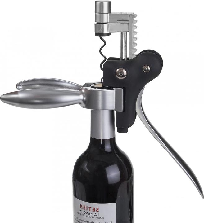 Actual product image Ibili Horizontal lever corkscrew Barware 18 cm Easy handling thanks to lever mechanism (Corkscrew)