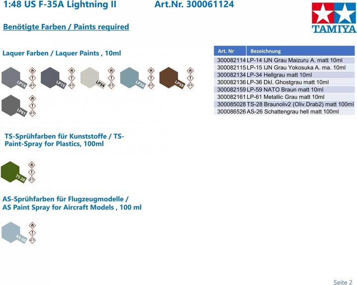 Immagine prodotto Tamiya 1/48 F-35A Lightning II