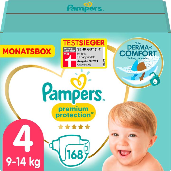 Pampers Premium Protection (Gr. 4, Monatsbox, 168 Stück)
