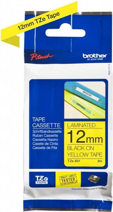 Actual product image Brother Tze-631 (1.20 cm, Yellow, Black)