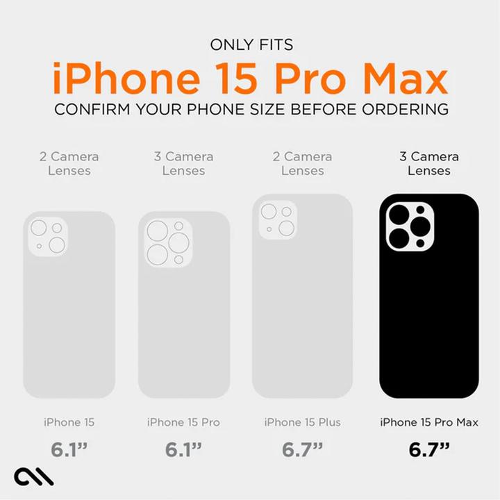 Immagine prodotto Case-Mate Tough Grip Plus D3O MagSafe - Custodia per iPhone 15 Pro Max (nero/fumo) (Apple iPhone 15 Pro Max)