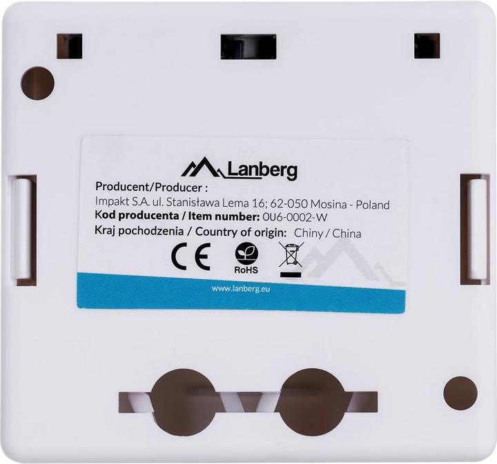 Productafbeelding Lanberg OU6-0002-W Contactdoos RJ-45 Wit