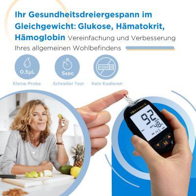 Image du produit Fora 6 Bandelettes de test - 3en1 glycémie, hématocrite et hémoglobine (Bandelette réactive)