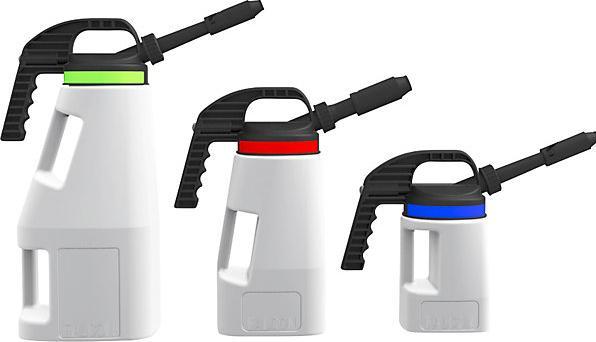 Actual product image Denios LubriFlex PE universal filling can, with 2 spouts, capacity 2 l.