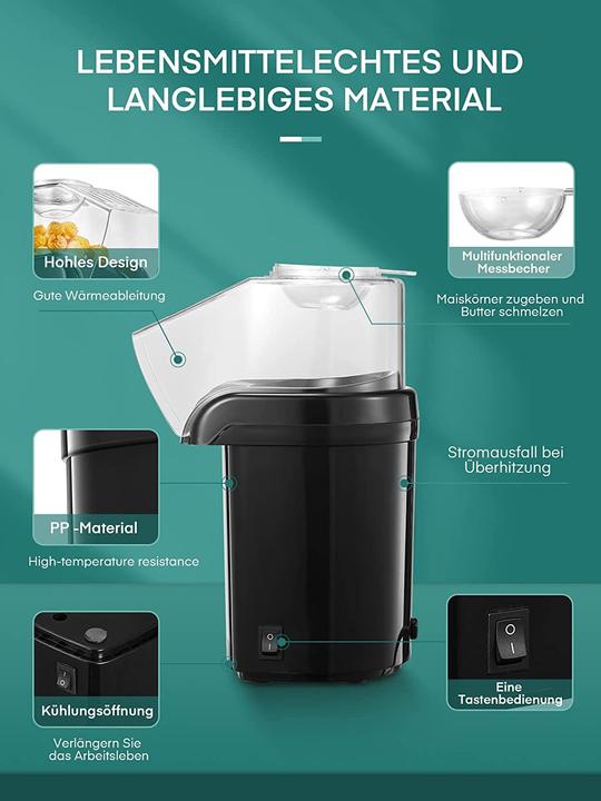 Image du produit Fohere Machine à pop-corn, 1200W