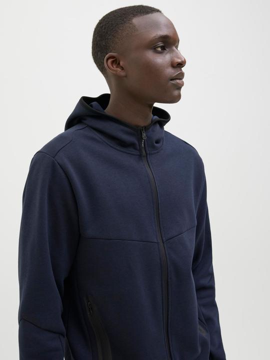 Immagine prodotto Jack & Jones Pullover monocolore con cappuccio e zip Giacca con cappuccio (XS)