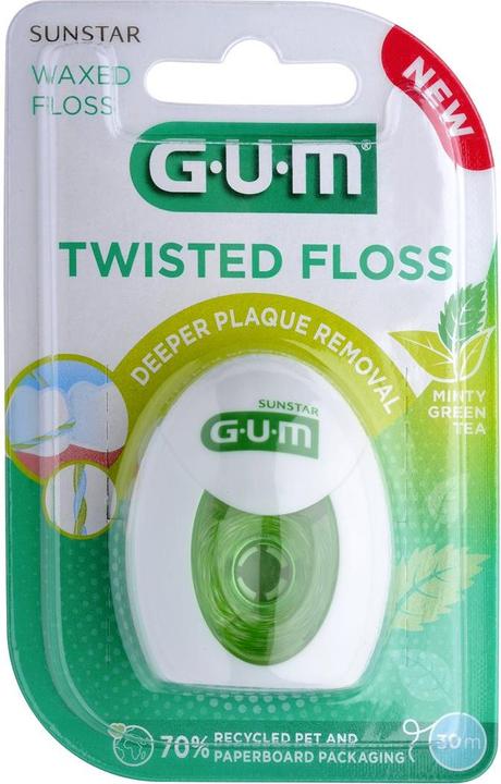 Actual product image Sunstar Gum GUM Twisted Floss dental floss 30m waxed (30 m)