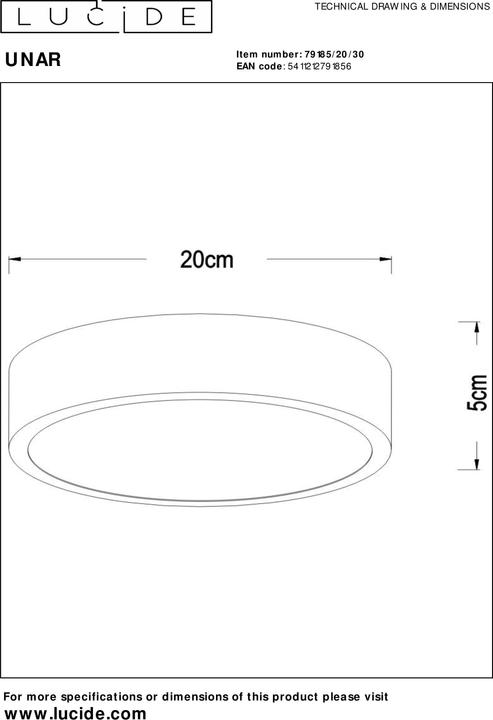 Actual product image Lucide Unar (580 lm)