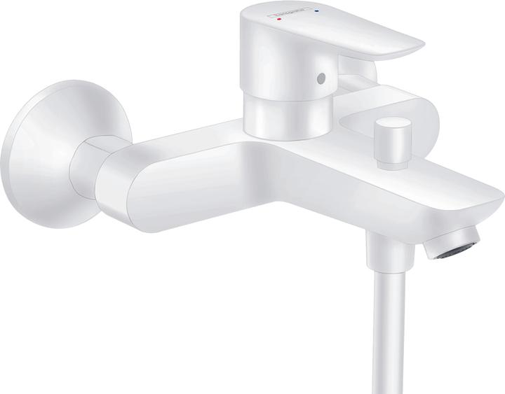 hansgrohe Talis E exposed bath mixer (matt white)