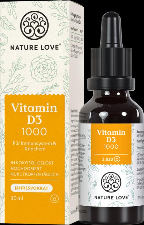 Produktbild Nature Love Vitamin D3 1000 (1 Stück, Tropfen)