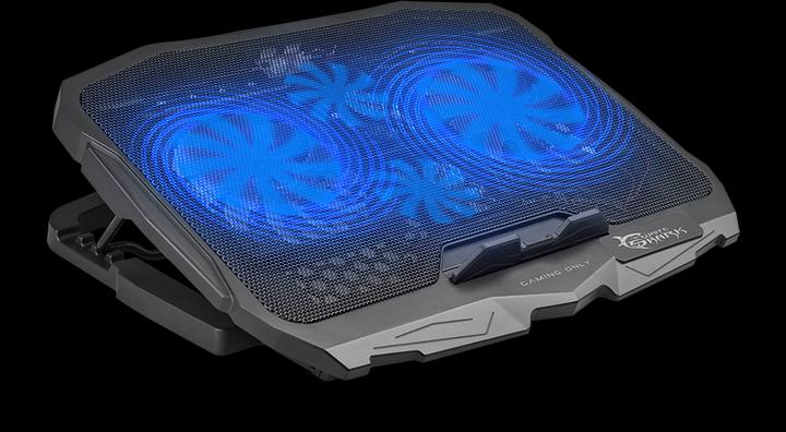Actual product image Cooling stand for laptop Shark Ice Warrior, up to 17.3 ", 4 fans, blue backlight