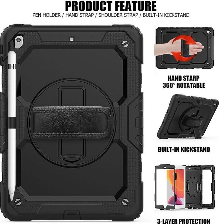 Produktbild Tech-Protect Solid360 iPad 7/8 10.2 2019/2020 black (iPad 7)
