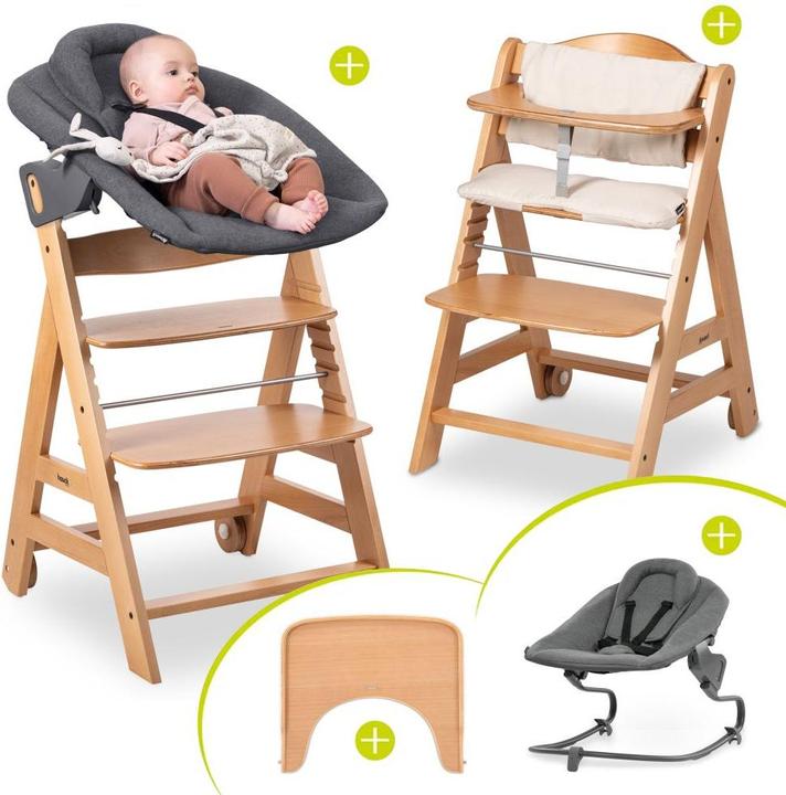 Produktbild Hauck Hochstühle Beta Plus Natural 5-tlg. Newborn Set - Hochstuhl + (Hochstuhl)