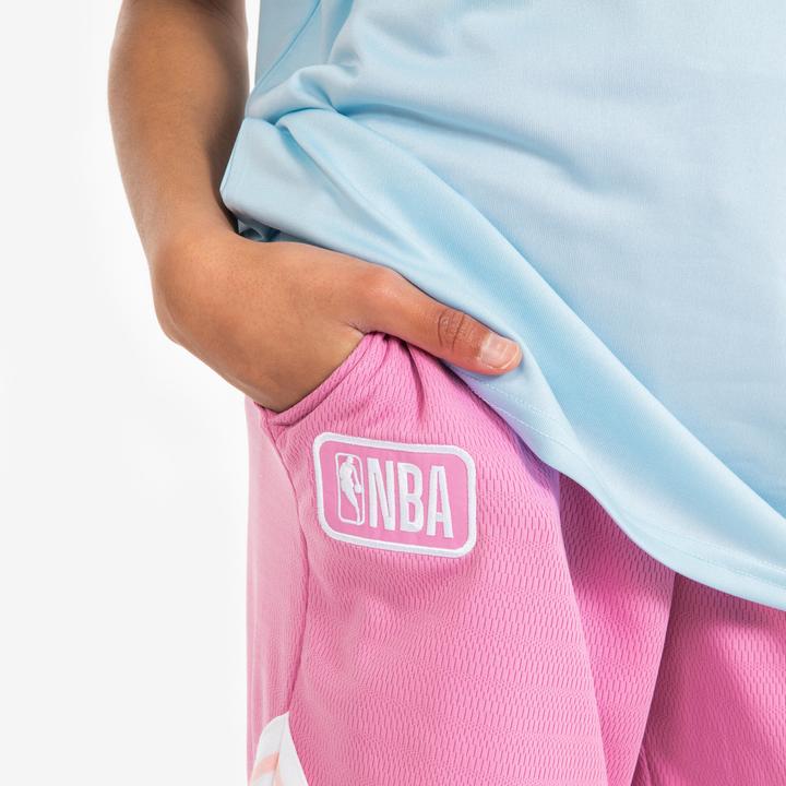 Actual product image Tarmak Kinder Basketball Shorts NBA - SH900 rosa