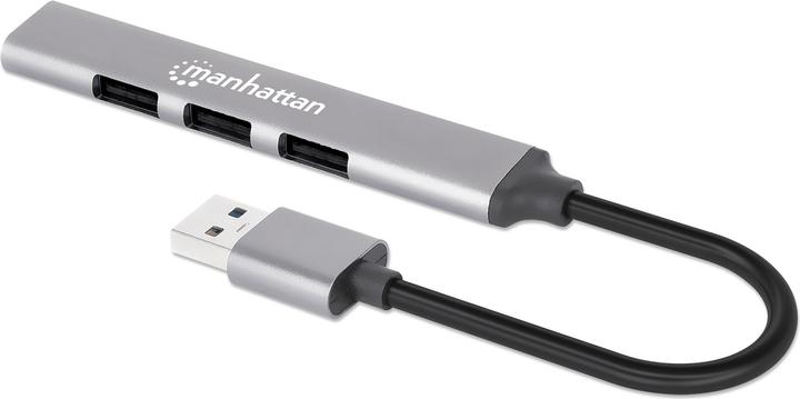 Produktbild Manhattan 4Port USB-A Hub 3x480Mbit/s 1xGbit/s USB-A Stecker (USB-A, 4 Ports)
