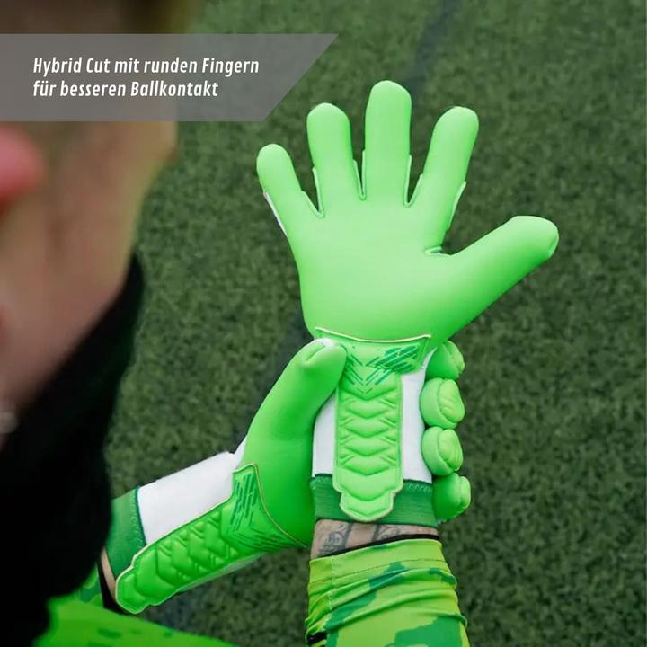 Actual product image Catch & Keep Fussballhandschuhe ViVor Freaky Green Gr. 8 Torwart Goalie Handschuhe (8)