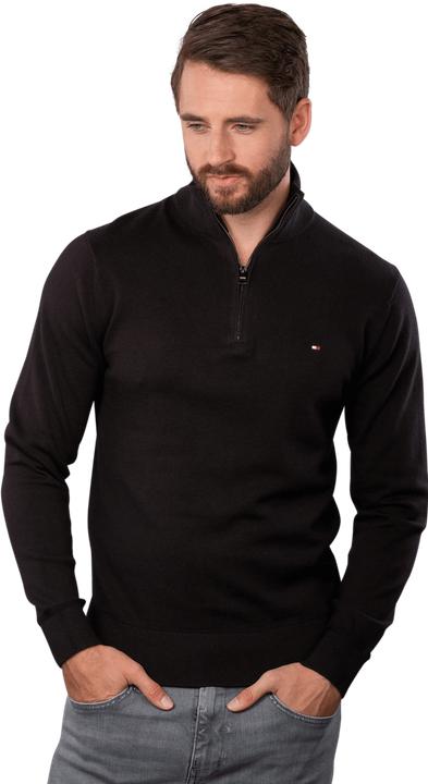 Produktbild Tommy Hilfiger Pima CTN Cashmere Pullover Zip Mock Black (XXL)