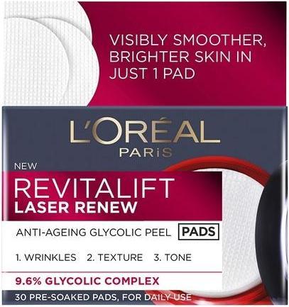 Actual product image L'Oréal Paris L'Oreal Paris Revitalift Laser Renew Anti-Ageing Glycolic Acid Peel Pads 30