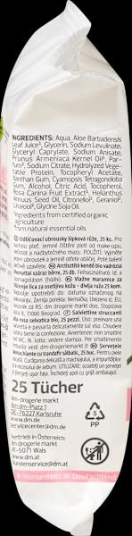 Image du produit dm alverde Lingettes nettoyantes à la rose sauvage bio (Chiffons de nettoyage)