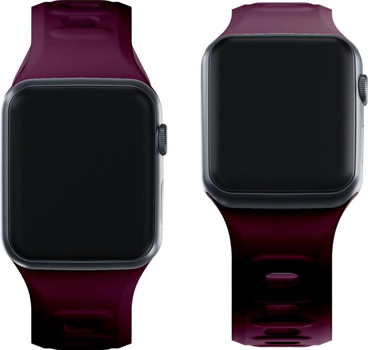 Actual product image 3MK Silicone Watch Strap ciemnofioletowy /mulberry dla Apple Watch 42/44/45/49mm (Stainless steel, Silicone)