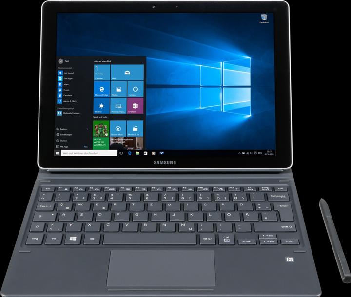 Actual product image Samsung Galaxy Book W728 (4G, 12", 256 GB, Black)