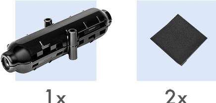 Produktbild LogiLink Schutzbox für Kabelverbindungen und Verlängerungen, IP54, schwarz (Netzwerk Kupplung)