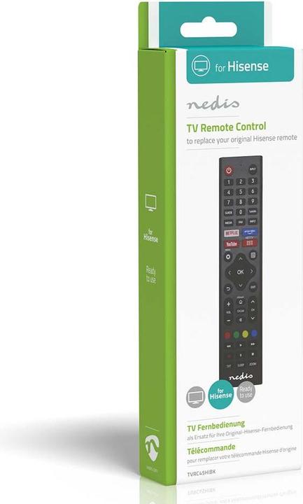 Actual product image Nedis Replacement remote control | Suitable for: Hi-Sense | Pre-programmed | 1 device | Amazon Prime / (Device-specific remote control)