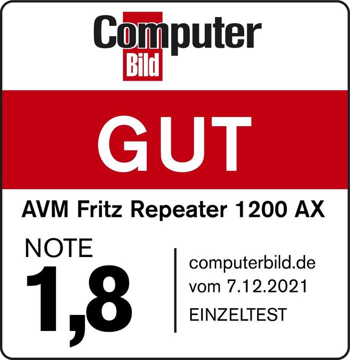 Actual product image AVM FRITZ!Repeater 1200 AX (2400 Mbit/s, 600 Mbit/s)