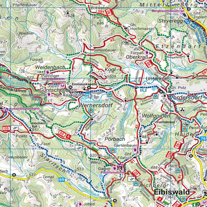 Produktbild Steirisches Weinland, Wander-, Rad- und