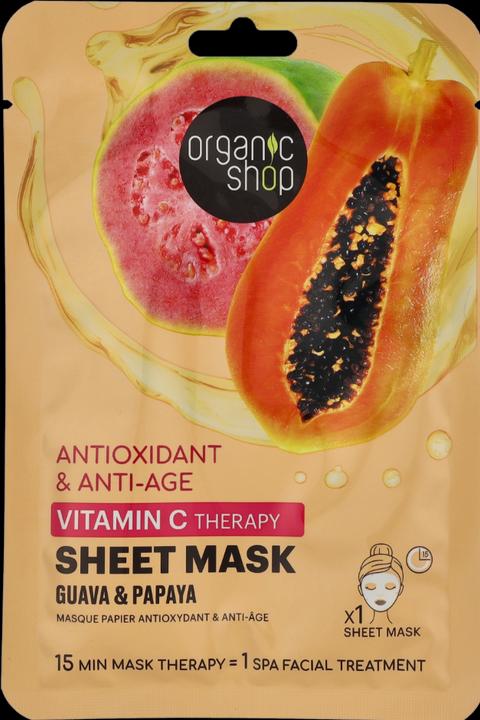Actual product image Organic Shop Sheet Mask Guava & Papaya (250 ml)