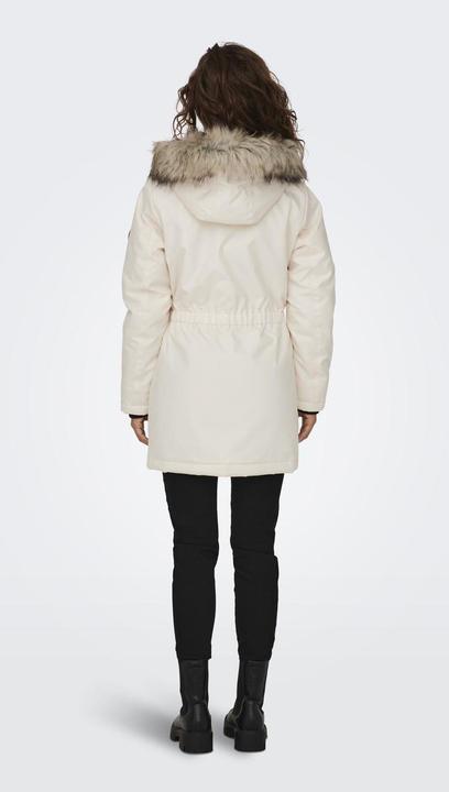 Produktbild Only Kapuze mit abnehmbarem Kunstfell-Rand Gerippte Ärmelbündchen Parka Langer Parka (XL)