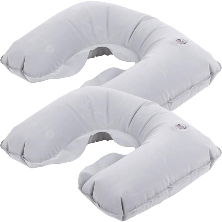 Immagine prodotto Benson Care Set di 2 cuscini gonfiabili per il collo, grigio chiaro (Cuscino per testa e collo)