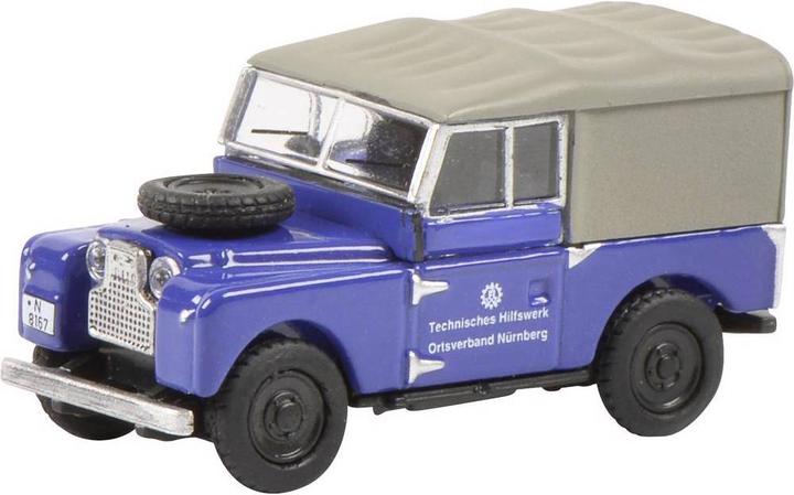 Actual product image Schuco 452656000 H0 Land Rover, Mercedes Benz set of 3 THW, Land Rover, Unimog 404, MB LG 315