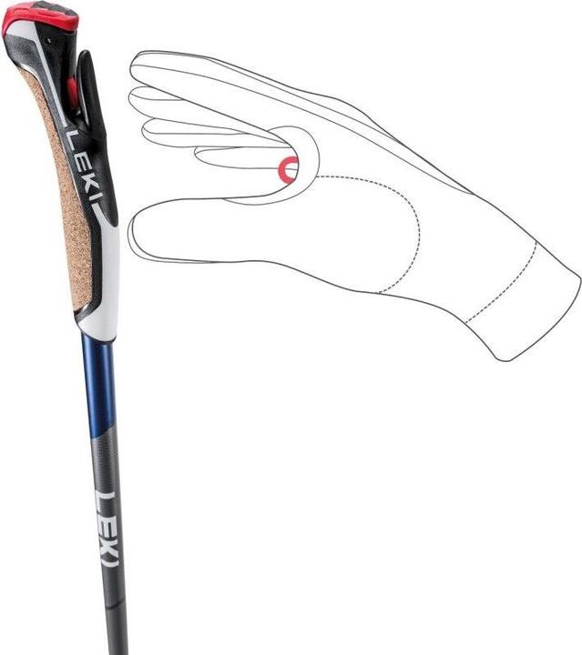 Leki KIJE Nordic Walking Smart Flash blue 120 (120 cm)